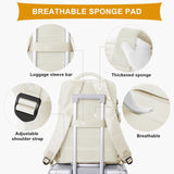 coowoz Travel Backpack For Women Men Airline Approved,Carry On Backpack,Hiking Laptop College Backpacks Waterproof Outdoor Sports Rucksack Casual Daypack Fit 15.6 Inch Backpacks,Beige