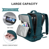 coowoz Travel Backpack For Women Men,Carry On Backpack,Hiking Backpack Waterproof Outdoor Sports Rucksack Casual Daypack Travel Essentials(Peacock Blue)