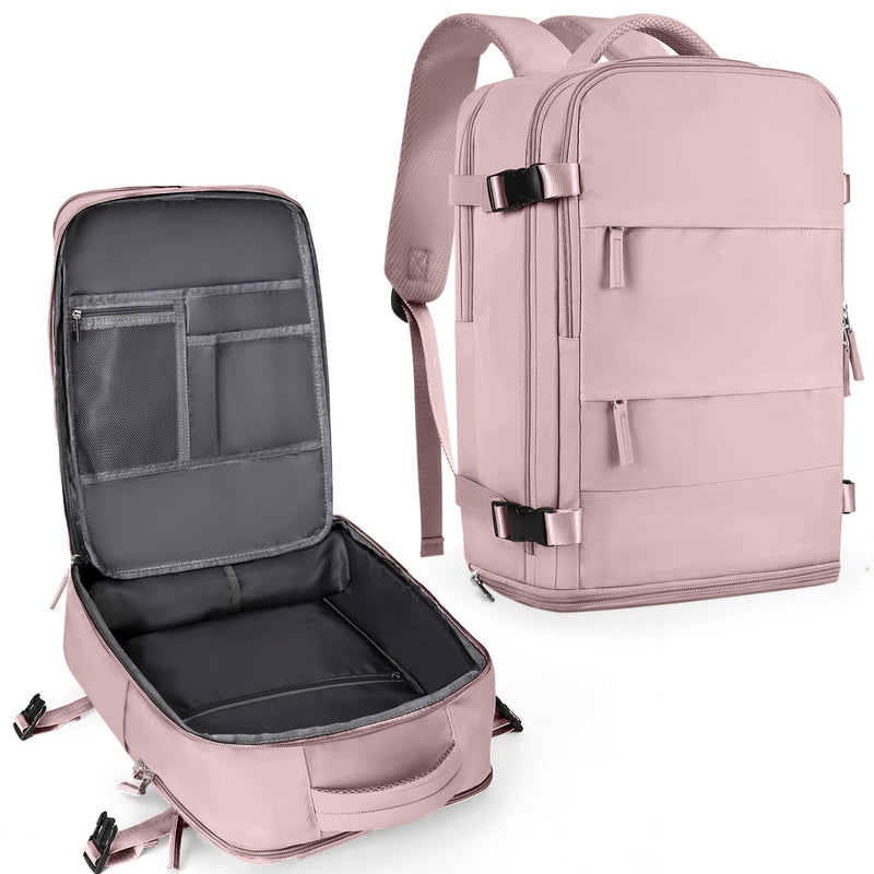 coowoz Travel Backpack For Women Men,Carry On Backpack,Hiking Backpack Waterproof Outdoor Sports Rucksack Casual Daypack travel essentials（Pink Purple）