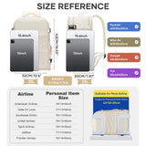 coowoz Travel Backpack For Women Men,Carry On Backpack,Hiking Backpacks Waterproof Outdoor Sports Rucksack Casual Daypack travel essentials（Off White）