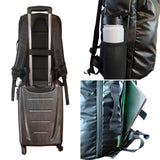 COR Surf Travel Backpack Carry On Backpack for Airplanes - Island Hopper 2.0 - Travel Backpack with Clamshell Design - Black with Green Zipper