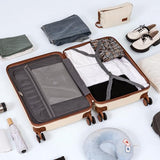 Cosbarn Carry On Luggage 22x14x9 Airline Approved, 20 Inch Carry on Suitcases with Wheels, ABS Lightweight Carry-on Luggage, Travel Suitcase Set with Wheels and TSA Lock