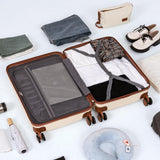 Cosbarn Carry On Luggage 22x14x9 Airline Approved, 21 Inch Carry on Suitcases with Wheels, ABS Lightweight Carry - on Luggage, Travel Suitcase Set with Wheels and TSA Lock