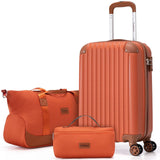 Cosbarn Carry On Luggage Sets 3 Piece, 20 Inch Luggage 22x14x9 Airline Approved with Wheels and TSA Lock, ABS Lightweight Hardshell Travel Suitcase Set with Duffel Bag Travel Bag for Men Women