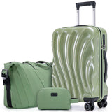Cosbarn Luggage Sets 3 Piece Suitcases with Wheels, Suitcase Set, ABS+PC Hardshell Luggage with Phone Holder, Lightweight Carry on Luggage with TSA Lock Spinner Wheels
