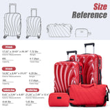 Cosbarn Luggage Sets 3 Piece Suitcases with Wheels, Suitcase Set, ABS+PC Hardshell Luggage with Phone Holder, Lightweight Carry on Luggage with TSA Lock Spinner Wheels