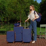 Cosbarn Luggage Sets 5 Piece Suitcases with Wheels, Suitcase Set ABS Hard Case Luggage with TSA Lock Spinner Wheels Durable Travel Luggage (5 - Piece Set(20"/24"/28"))