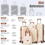 Cosbarn Luggage Sets 5 Piece Suitcases with Wheels, Suitcase Set ABS Hard Case Luggage with TSA Lock Spinner Wheels Durable Travel Luggage (5 - Piece Set(20"/24"/28"))