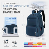 COSCOOA 17x10x9 Personal Item Bag United Airlines,Small Carry On Backpack 20L,Flight Approved Underseat Travel Luggage Bag, Mochila de Viaje,Cabin Size Lightweight Travel Backpack