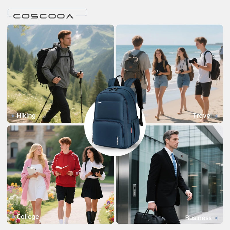 COSCOOA 17x10x9 Personal Item Bag United Airlines,Small Carry On Backpack 20L,Flight Approved Underseat Travel Luggage Bag, Mochila de Viaje,Cabin Size Lightweight Travel Backpack