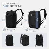 COSCOOA 40x30x20cm Travel Bag, Expandable Carry on Travel Backpack 30 - 35L, 40x30x25cm Personal Item Bag,15.6inch Laptop Backpack with Shoe Compartment and Wet Pockets,Mochila de Viaje