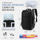 COSCOOA Carry On Travel Backpack 40x30x20cm Expandable 30 - 35L, 40x30x25cm Personal item Size Bag,15.6inch Laptop Backpack with Shoe Compartment and Wet Pockets,Mochila de Viaje