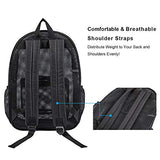 COVAX Heavy Duty Mesh Backpack, See Through College Backpack, Black