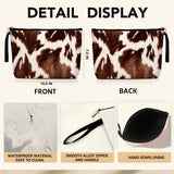 Cow Themed Gifts Makeup Bag Western Stuff Cosmetic Bag Makeup Pouch Cow Print Stuff Travel Organizer Cow Gifts For Cow Lovers Women Sisters Aunts Daughter Niece Birthday Anniversary Mother's Day