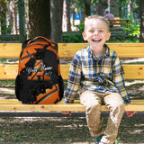 COZYAURA Backpack for Kids - Basketball Backpack for Boys & Girls - Custom Initial School Bag with Name - 17 Inch Sports Theme Bookbag for Elementary, Middle School