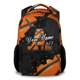 COZYAURA Backpack for Kids - Basketball Backpack for Boys & Girls - Custom Initial School Bag with Name - 17 Inch Sports Theme Bookbag for Elementary, Middle School