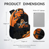 COZYAURA Backpack for Kids - Basketball Backpack for Boys & Girls - Custom Initial School Bag with Name - 17 Inch Sports Theme Bookbag for Elementary, Middle School