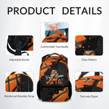 COZYAURA Backpack for Kids - Basketball Backpack for Boys & Girls - Custom Initial School Bag with Name - 17 Inch Sports Theme Bookbag for Elementary, Middle School