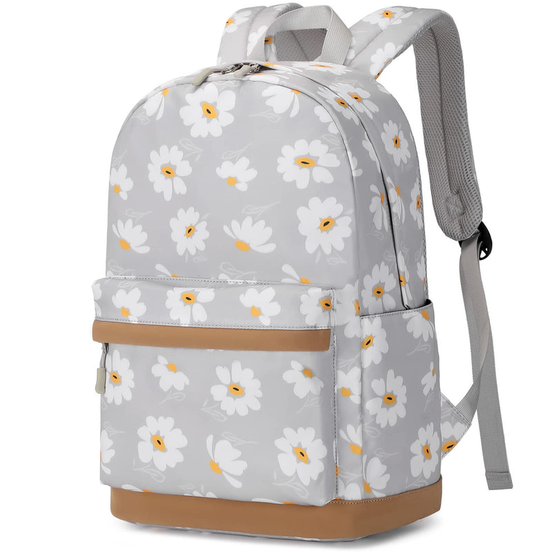 Createy Backpack for Girls Kids Backpack with Lunch Box Lightweight Daisy Prints Backpack Primary Elementary Students Bookbags School Bags Set