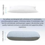 Crisonky Travel and Camping Pillow - Compressible Medium Firm Memory Foam Pillow with Carry Bag for Backpacking & Airplane, Lumbar Support. Breathable Cooling Fabric, Washable Pillowcase (Wathet Blue)