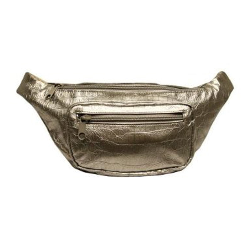 Croc Print Waist Pack in Fashion Colors by Buxton (Silver)