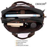 CROCOD 3 in 1 Convertible Laptop Backpack, 17.3 inch Messenger Bag for Men, Multi - Functional Travel Laptop Bag for College Men Women (17.3 Inch, Black)