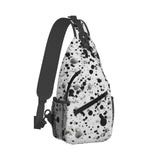 Cross Chest Bag Sling Backpack Black White Speck Sling Bag Crossbody Shoulder Bag Travel Hiking Daypack
