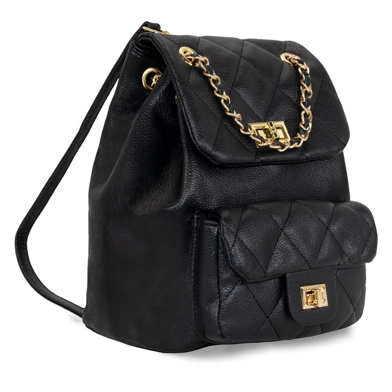 Crossbody Bag for Women Soft PU Leather Handbag Womens Hobo Shoulder bag with Wallet Diamond Plaid (Backpack Black)