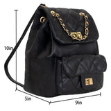 Crossbody Bag for Women Soft PU Leather Handbag Womens Hobo Shoulder bag with Wallet Diamond Plaid (Backpack Black)