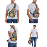 Crossbody Bag Funny Cute Smiling Sunflowers Sling Bag Backpack Chest Bags Shoulder Bag for Women Men