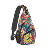 Crossbody Bag Funny Cute Smiling Sunflowers Sling Bag Backpack Chest Bags Shoulder Bag for Women Men