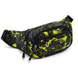 Crossbody Fanny Pack for Men, 5 - Zipper Pockets Waist Bag, Belt Bag for Running Cycling Travel Walking Hiking Fishing Camping Green