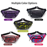 Crossbody Fanny Pack for Men, 5 - Zipper Pockets Waist Bag, Belt Bag for Running Cycling Travel Walking Hiking Fishing Camping Green