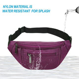 Crossbody Fanny Pack for Women Fashionable,Fashion Waist Bag Purse,Belt Bag for Travel Walking Running Hiking Cycling,Easy Carry Any Phone,Wallet (Purple)