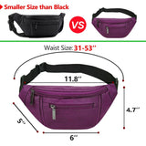 Crossbody Fanny Pack for Women Fashionable,Fashion Waist Bag Purse,Belt Bag for Travel Walking Running Hiking Cycling,Easy Carry Any Phone,Wallet (Purple)