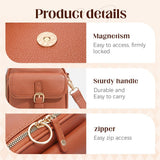 Crossbody Leather Bag, 2025 New Vintage Large Capacity Messenger Bag, Double Layer Leather Small Purse Crossbody Shoulder Bag (Dark Blue)