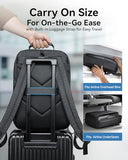 CROSSGEAR Business Backpack for Work Waterproof, Expandable Travel Laptop Backpack,15.6 Inch Laptop Bag Lightweight Sleek Daypack for Work Travel Gifts for Men Women