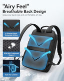 CROSSGEAR Business Backpack for Work Waterproof, Expandable Travel Laptop Backpack,15.6 Inch Laptop Bag Lightweight Sleek Daypack for Work Travel Gifts for Men Women