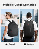 CROSSGEAR Ergonomic Laptop Backpack Reduce Shoulder Strain by 30%, 16 Inch Large Work Backpack, Lightweight Waterproof Travel Backpack, YKK Zipper, Carry-On Bookbag for Work Commute and Travel, Black