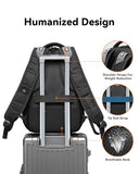 CROSSGEAR Ergonomic Laptop Backpack Reduce Shoulder Strain by 30%, 16 Inch Large Work Backpack, Lightweight Waterproof Travel Backpack, YKK Zipper, Carry-On Bookbag for Work Commute and Travel, Black