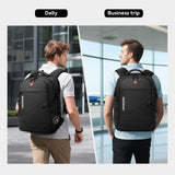 CROSSGEAR Large Travel Backpack Waterproof Laptop Bag Airline Approved Business Office Work Computer Casual Daypacks TSA Lock Anti - Theft Bookbag with USB Port Fit 17.3 inch Laptops for Men Women
