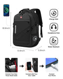 CROSSGEAR Large Travel Backpack Waterproof Laptop Bag Airline Approved Business Office Work Computer Casual Daypacks TSA Lock Anti - Theft Bookbag with USB Port Fit 17.3 inch Laptops for Men Women