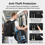 CROSSGEAR Large Travel Backpack Waterproof Laptop Bag Airline Approved Business Office Work Computer Casual Daypacks TSA Lock Anti - Theft Bookbag with USB Port Fit 17.3 inch Laptops for Men Women