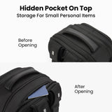 CROSSGEAR Travel Carry On Backpack for Men, 40L Expandable Large Laptop Backpack, Fit 17.3 Inch Computer, TSA - Friendly Luggage Airline Approved, Water Resistant, Business Commute Work Daypack, Black