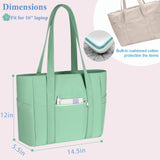 CTWWFS Tote Bag for Women, Travel Essentials Large Tote Bag with Zipper, Top Handle Handbag for Travel, Work (Green)