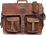 Cuero DHK 16 Inch Vintage Handmade Leather Messenger Bag Laptop Briefcase Computer Satchel Bag for Men & Women (16 Inch Medium)