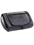 Cumbanho Mens Toiletry Bag, Compact Dopp Kit for Men Travel, PU Leather Shaving Kit, Water-Resistant Minimalist Organizer with Wrist Strap, Travel Toiletry Bag, Gift for Men,Small 9X5.9X3 Inch Black