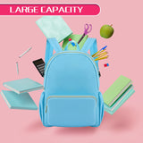 Cunno 4 Pcs Nylon Backpack Kids Bulk Toddler School Bookbag for Girl Boy Plain Waterproof Preppy Backpack Travel for Student(Blue,Pink,Green,Purple)