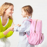 Cunno 4 Pcs Nylon Backpack Kids Bulk Toddler School Bookbag for Girl Boy Plain Waterproof Preppy Backpack Travel for Student(Pink)