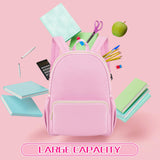 Cunno 4 Pcs Nylon Backpack Kids Bulk Toddler School Bookbag for Girl Boy Plain Waterproof Preppy Backpack Travel for Student(Pink)